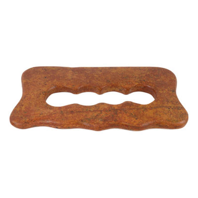 Tabla de raspado de piedra natural de Bian Rojo Masaje de cuerpo completo Herramienta Gua Sha para relajación muscular manual del cuerpo y alivio del estrés