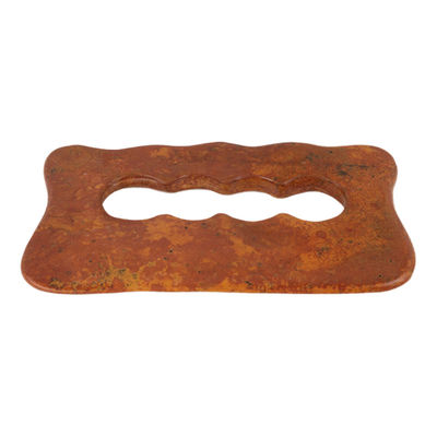 Tabla de raspado de piedra natural de Bian Rojo Masaje de cuerpo completo Herramienta Gua Sha para relajación muscular manual del cuerpo y alivio del estrés