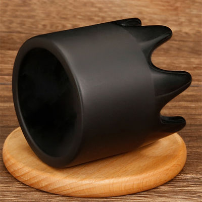 6*6*6.1cm Natural Piedra Bian Negro Gua Sha Raspadora Masajista Piedra de Jade Guasha Peinado para la Cabeza Peinado para la Cabeza Masaje Meridiano Peinado de dragado