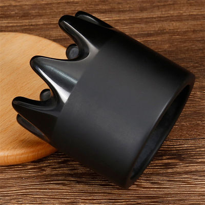 6*6*6.1cm Natural Piedra Bian Negro Gua Sha Raspadora Masajista Piedra de Jade Guasha Peinado para la Cabeza Peinado para la Cabeza Masaje Meridiano Peinado de dragado