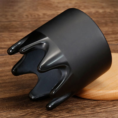 6*6*6.1cm Natural Piedra Bian Negro Gua Sha Raspadora Masajista Piedra de Jade Guasha Peinado para la Cabeza Peinado para la Cabeza Masaje Meridiano Peinado de dragado