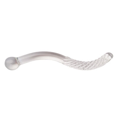 Técnica tallada 250mm Vidrio de cristal Dildo Varita de masaje para mujeres Yoni Varita de varita Estilo Feng Shui Logotipo personalizado