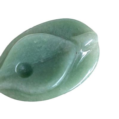 Jade Vagina Artesanía de tallado Verde Curación natural Fluorita Espiritualidad Reiki Mujeres Figura de flores para productos