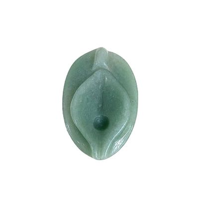 Jade Vagina Artesanía de tallado Verde Curación natural Fluorita Espiritualidad Reiki Mujeres Figura de flores para productos
