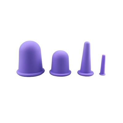 Equipo de masaje corporal Silicona Succión Cupping Cuatro series de conjunto para la cara Guasha eliminación de arrugas Cuidado de la piel Spa de belleza Copas de terapia
