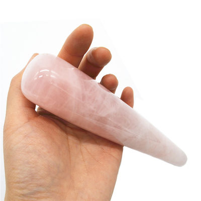 Rose Quartz Dildo Varita de masaje Varita de masaje sexual Varita de mujeres Yoni Varita