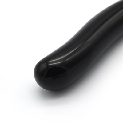 Naturaleza Yoni de piedra preciosa Varitas curativas Obsidiana Negra Varita curvada de masaje para mujeres de cristal de curación