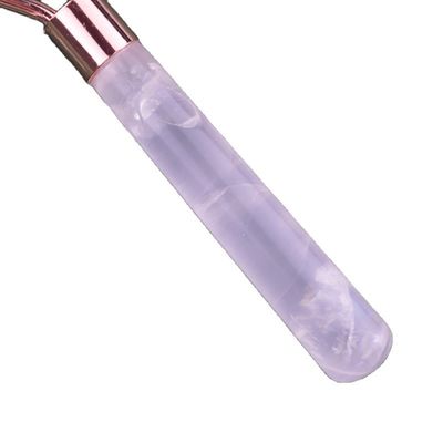Roller de masaje de cara de cuarzo rosa natural Gua Sha Jade Roller para la cara terapia antienvejecimiento color rosa masajeador facial