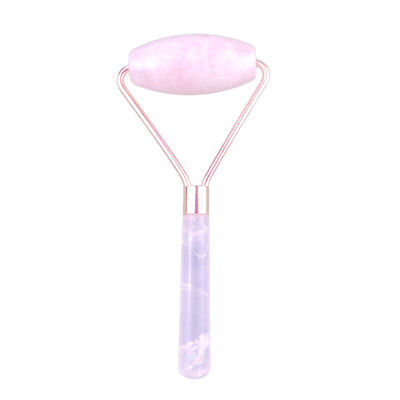 Masajista facial 2024 Popular Roller facial natural de cuarzo rosa 100% Masajista de cristal natural para masajes faciales de ojos Productos de belleza