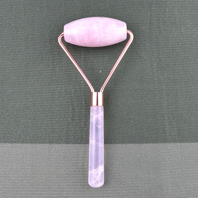 Masajista facial 2024 Popular Roller facial natural de cuarzo rosa 100% Masajista de cristal natural para masajes faciales de ojos Productos de belleza
