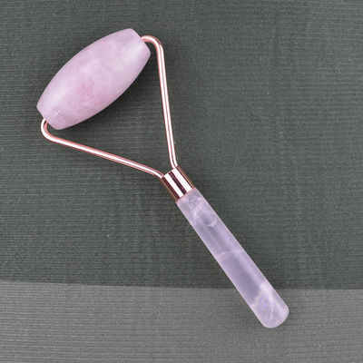 Masajista facial 2024 Popular Roller facial natural de cuarzo rosa 100% Masajista de cristal natural para masajes faciales de ojos Productos de belleza