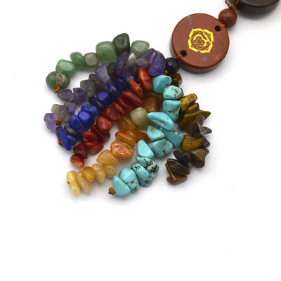 7 piedras del chakra sanadoras cristal de palma de bolsillo Reiki colgante de equilibrio para el equilibrio y la armonía