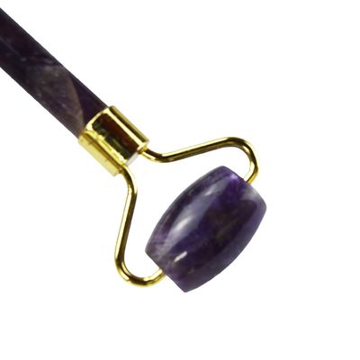 Equipo de masaje facial 2024 Amethyst Facial Jade Roller 100% Massager de cristal natural para la piel Ojo Cuello Herramientas de belleza