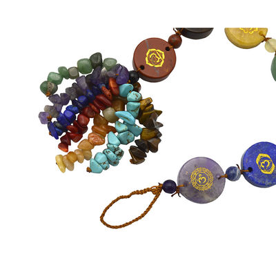7 piedras del chakra sanadoras cristal de palma de bolsillo Reiki colgante de equilibrio para el equilibrio y la armonía