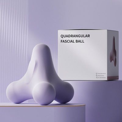 TPE Cuatro esquinas Solo Masajista de relajación de la fascia Bola de masaje para relajación muscular y función de Gua Sha