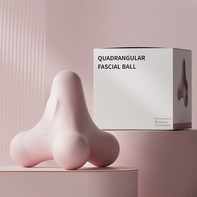 TPE Cuatro esquinas Solo Masajista de relajación de la fascia Bola de masaje para relajación muscular y función de Gua Sha
