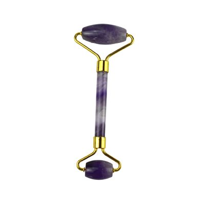 Cara natural con bordes Guasha Masaje Amethyst Roller Facial Gua Sha para la cara Ojo Cuello Cuerpo Logotipo personalizado disponible
