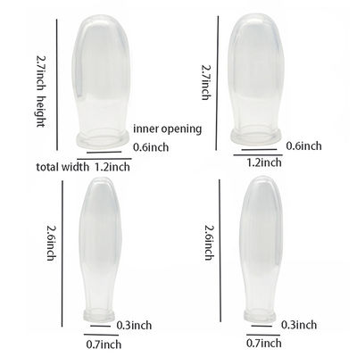 4pcs Diseño Transparente Kit de Cupping Facial de Silicona para Vacuo Terapia de Silicona Masajista Cuerpo de Cupping Set Mejorar el cuerpo