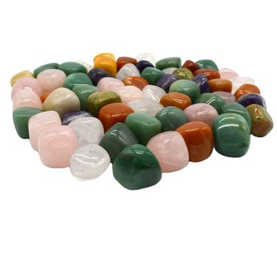 Gravado Tipo de tallaje Mezcla de gemas piedras preciosas naturales para la curación púrpura Reiki Cristal Joyería y decoración del hogar