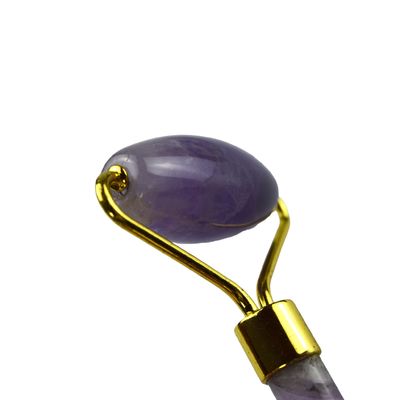 Cara natural con bordes Guasha Masaje Amethyst Roller Facial Gua Sha para la cara Ojo Cuello Cuerpo Logotipo personalizado disponible