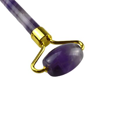 Cara natural con bordes Guasha Masaje Amethyst Roller Facial Gua Sha para la cara Ojo Cuello Cuerpo Logotipo personalizado disponible