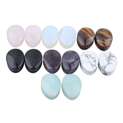 Piedra Auricular Expansión de oreja Pug Piercing Body Joyería Cristal natural de jade Piedra popular OEM ODM Agate Plug Tunnel Joyería