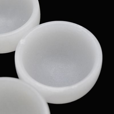 Artesanía de talla de la parte superior del té de jade blanco pulido al estilo chino para la decoración del hogar de clase alta