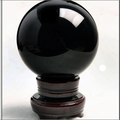 Esfera de Obsidiana Negra Natural Piedra curativa con propiedades de globo de bola Gran bola de cristal