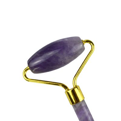 Roller facial de amatista natural Guasha 100% Masajista de jade natural para masajes faciales y herramientas para el cuidado de la piel