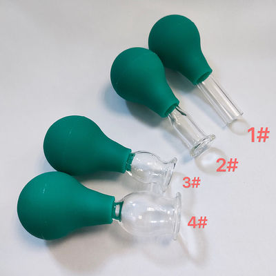 Ojo de vidrio de PVC Mini Cupping Set 4 piezas de masaje aspirador de succión para masajeador de cuerpo y cara