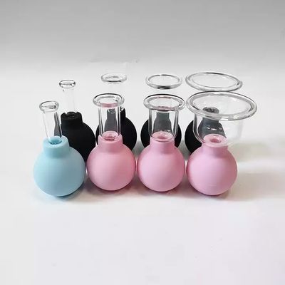 15/25/35/55mm 4 piezas de vidrio de silicona para la succión facial