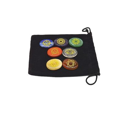 Siete piedras del chakra para el cuerpo y la espiritualidad arte curativo coleccionables cristales caídos