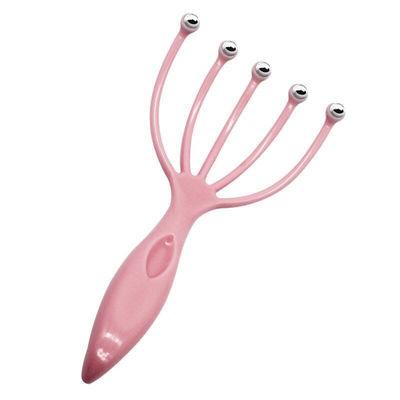 Azul/Pink Five Claw Head Massager Bola de acero para relajación del cuero cabelludo Herramientas de masaje para aliviar el dolor de cabeza 100 g Herramientas de dragado meridiano