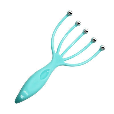 Azul/Pink Five Claw Head Massager Bola de acero para relajación del cuero cabelludo Herramientas de masaje para aliviar el dolor de cabeza 100 g Herramientas de dragado meridiano