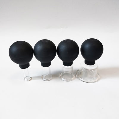 Conjunto de 4 vasos de terapia médica de silicona con vasos de vacío para anti celulitis y masaje facial