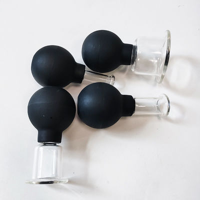 Conjunto de 4 vasos de terapia médica de silicona con vasos de vacío para anti celulitis y masaje facial
