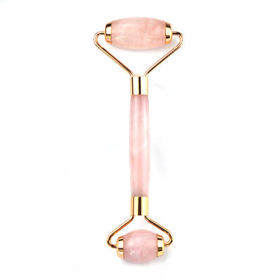 Roller facial antienvejecimiento de cuarzo rosa Gua Sha Roller de masaje para accesorios faciales