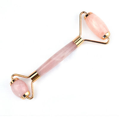 Roller facial antienvejecimiento de cuarzo rosa Gua Sha Roller de masaje para accesorios faciales