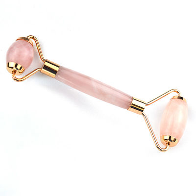 Roller facial antienvejecimiento de cuarzo rosa Gua Sha Roller de masaje para accesorios faciales