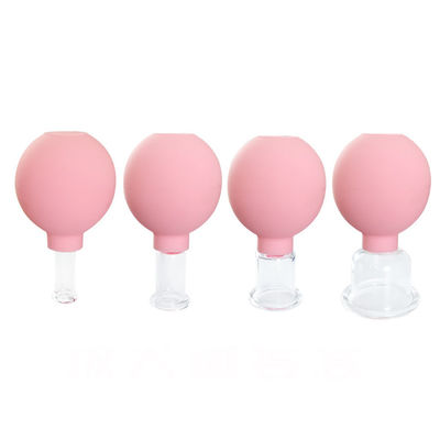 4Pcs PVC de succión de masaje de vacío frascos de vacío Cupping terapia de conjunto para la salud para mejorar la salud