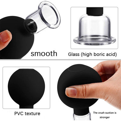 Conjunto de ventosas faciales de silicona de PVC para el levantamiento facial y el endurecimiento de la piel Disponible Logotipo de maquillaje Cisterna de ventosas de vacío