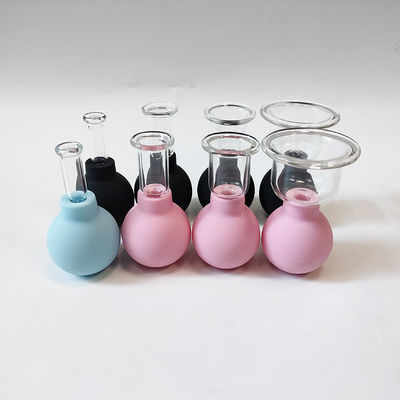 Conjunto de ventosas faciales de silicona de PVC para el levantamiento facial y el endurecimiento de la piel Disponible Logotipo de maquillaje Cisterna de ventosas de vacío