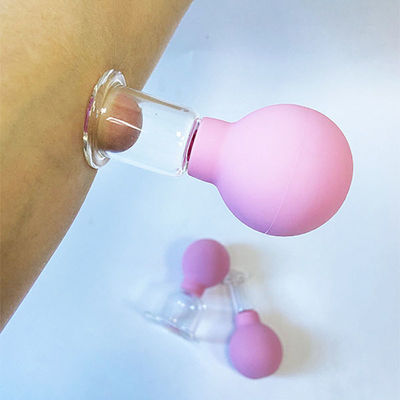 Conjunto de ventosas faciales de silicona de PVC para el levantamiento facial y el endurecimiento de la piel Disponible Logotipo de maquillaje Cisterna de ventosas de vacío