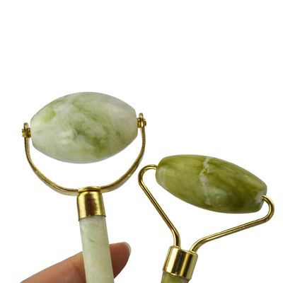 Masajeador Facial Masajeador Facial Doble Cabeza Facial Natural Belleza Guasha Herramienta de Masaje Roller de Jade delgado Masajeador Herramienta de Relajación