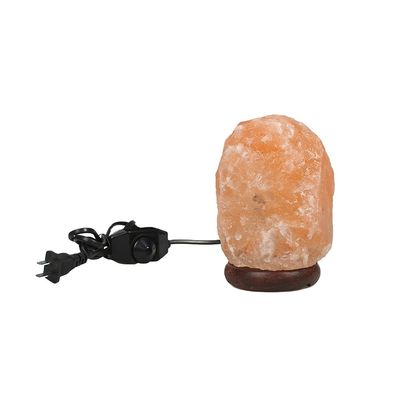 Lámpara de sal del Himalaya de base de madera sólida personalizable USB con cristal tallado y tipo de tallado de cristal