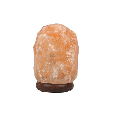 Lámpara de sal del Himalaya de base de madera sólida personalizable USB con cristal tallado y tipo de tallado de cristal