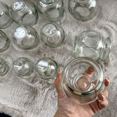 Tamaño personalizado 12pcs Cupping Glass Masaje Cupping Therapy Set Cupping Therapy Dispositivo de masaje de vidrio Fuego