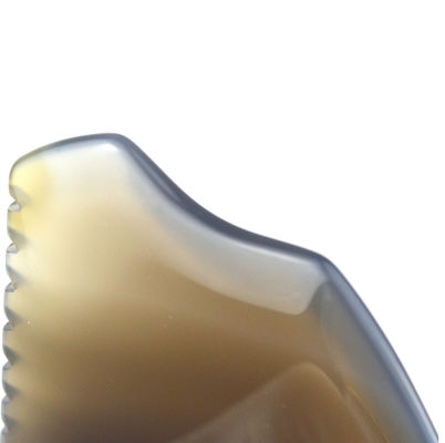 Masajista facial Agate gris Jade Gua Sha Piedra para masaje personalizado herramienta de terapia de raspado