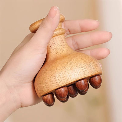 Masaje de cuerpo entero Mango de roble Cuerpo Meridiano Cepillo de masaje Cuerpo Gua Sha Masajista Peinado de masaje de la cabeza con bolsa de aire