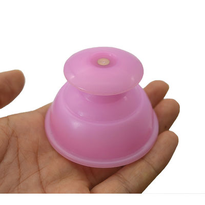 Productos de cuidado de la salud Pink Cupping Treatment Set Silicone Anti-cellulitis Cup Vacum Suction Massage Cup para rostro y cuerpo